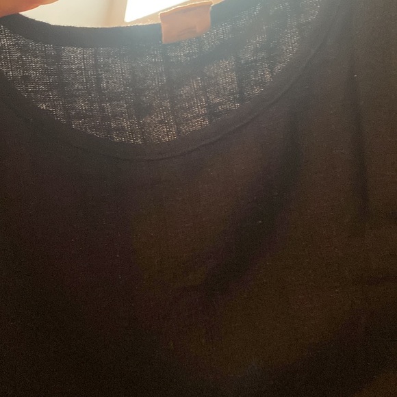 Ribbed black off shoulder top - Picture 2 of 3